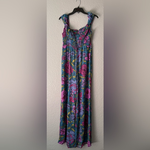 Free People Rolling Hills Jumpsuit Bluebell Combo OB1617140 NWT Size M - Picture 5 of 13